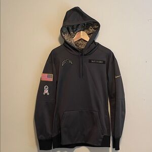 NFL Nike Onfield Camo Therma-Fit Hoodie Los Angeles Chargers